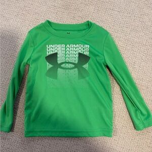 Under Armour Kids Bright Green Long Sleeve Tee